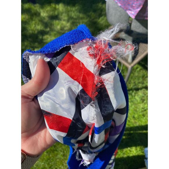 Vintage Umba for Piat 80s Office Wear Tie Neck Ribbed Cuff and Waist Blouse - Picture 5 of 8